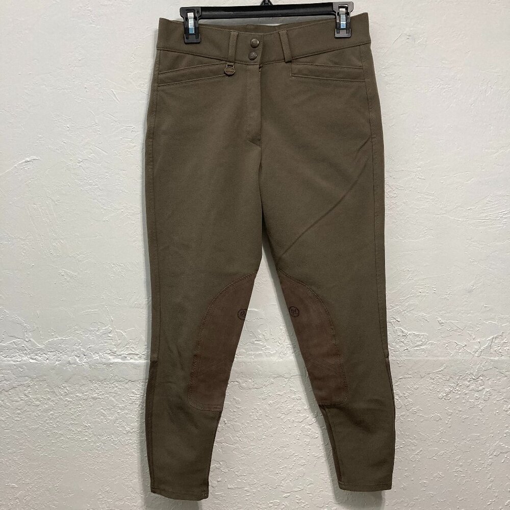 Ovation Dri-Lex Horse Riding Pants Breeches Girls Youth Tan Size 28R Equestrian